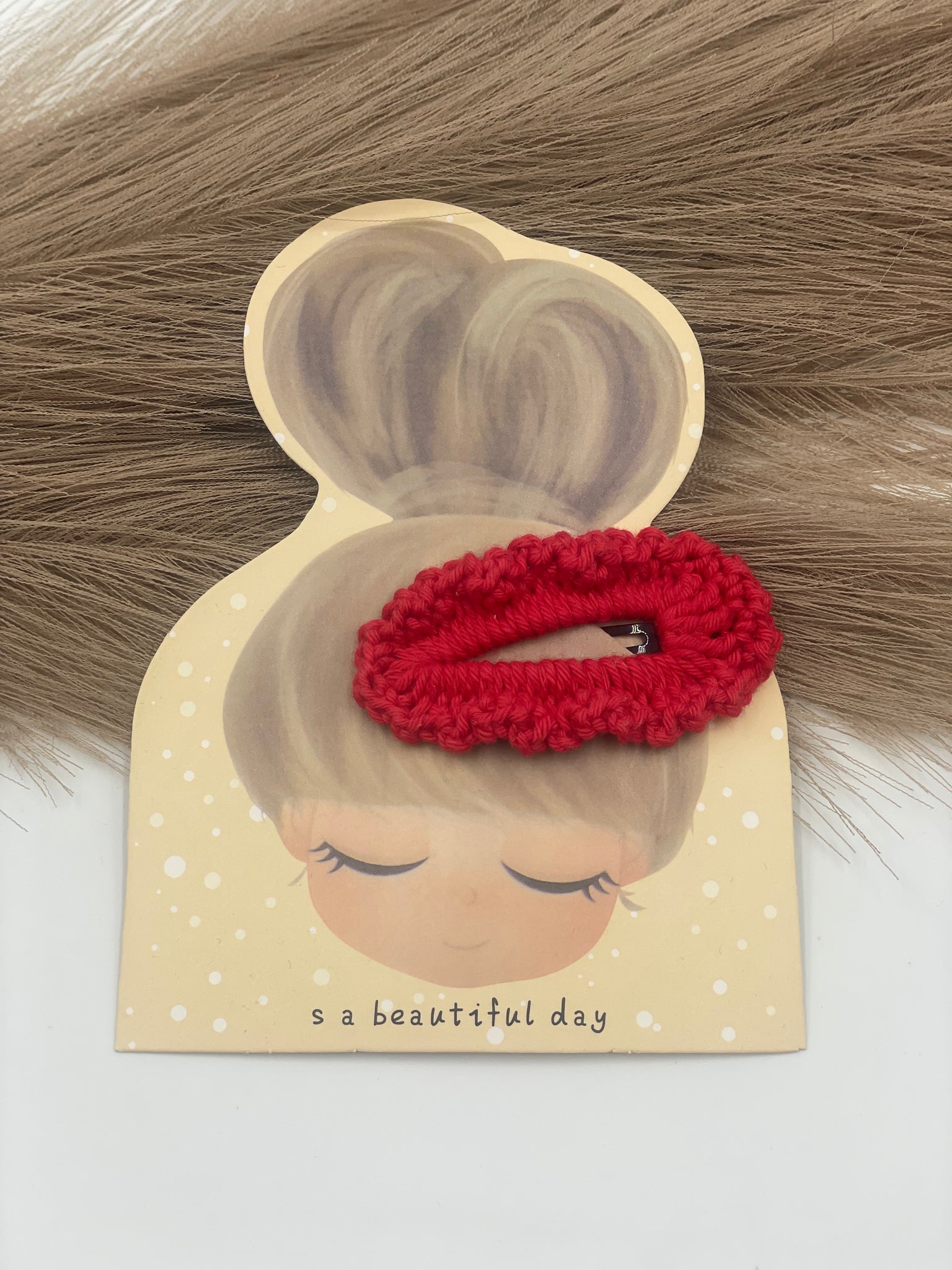 Haarspange "Ela" Gelb/Rottöne