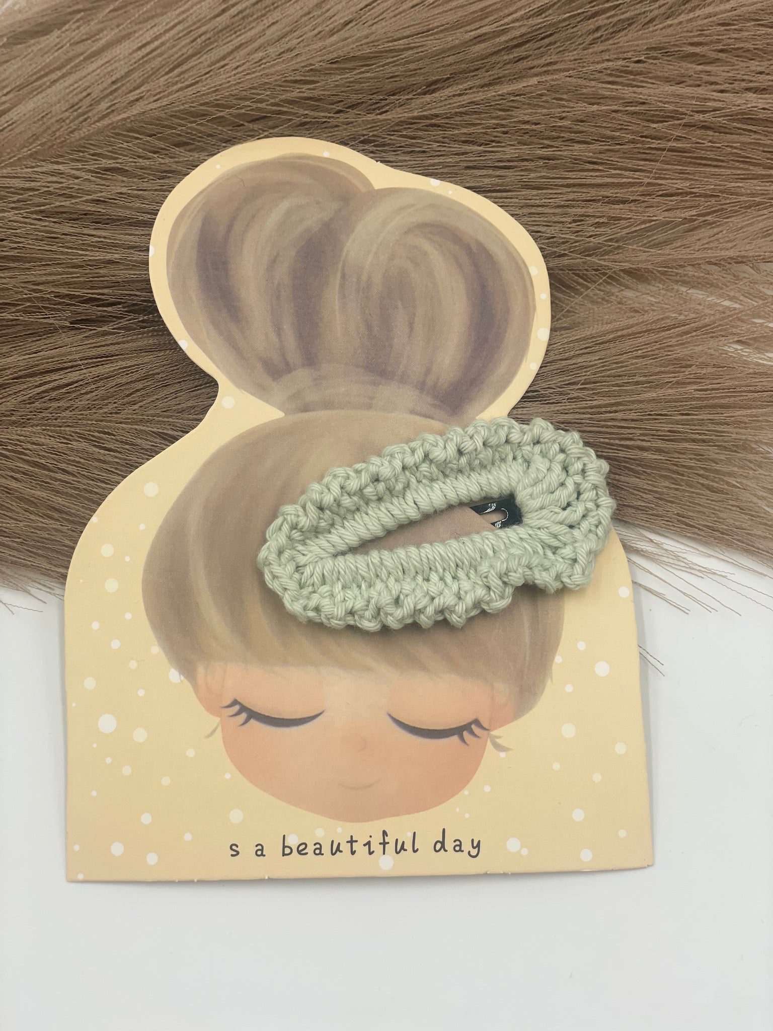 Haarspange "Ela" Grüntöne