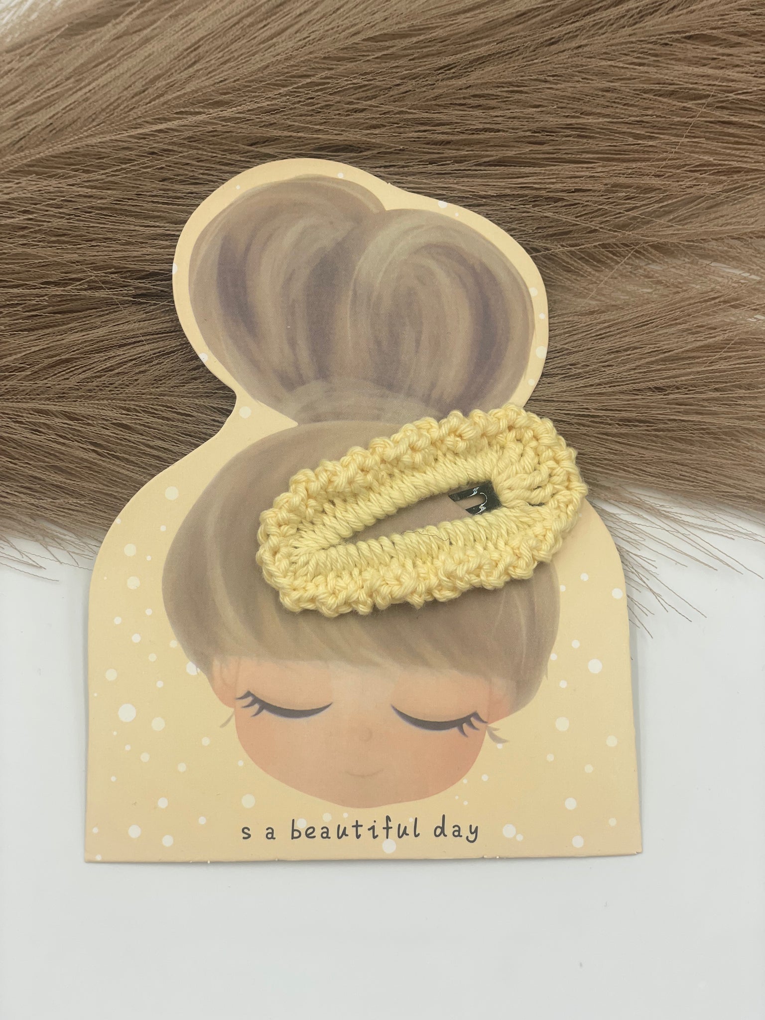 Haarspange "Ela" Gelb/Rottöne