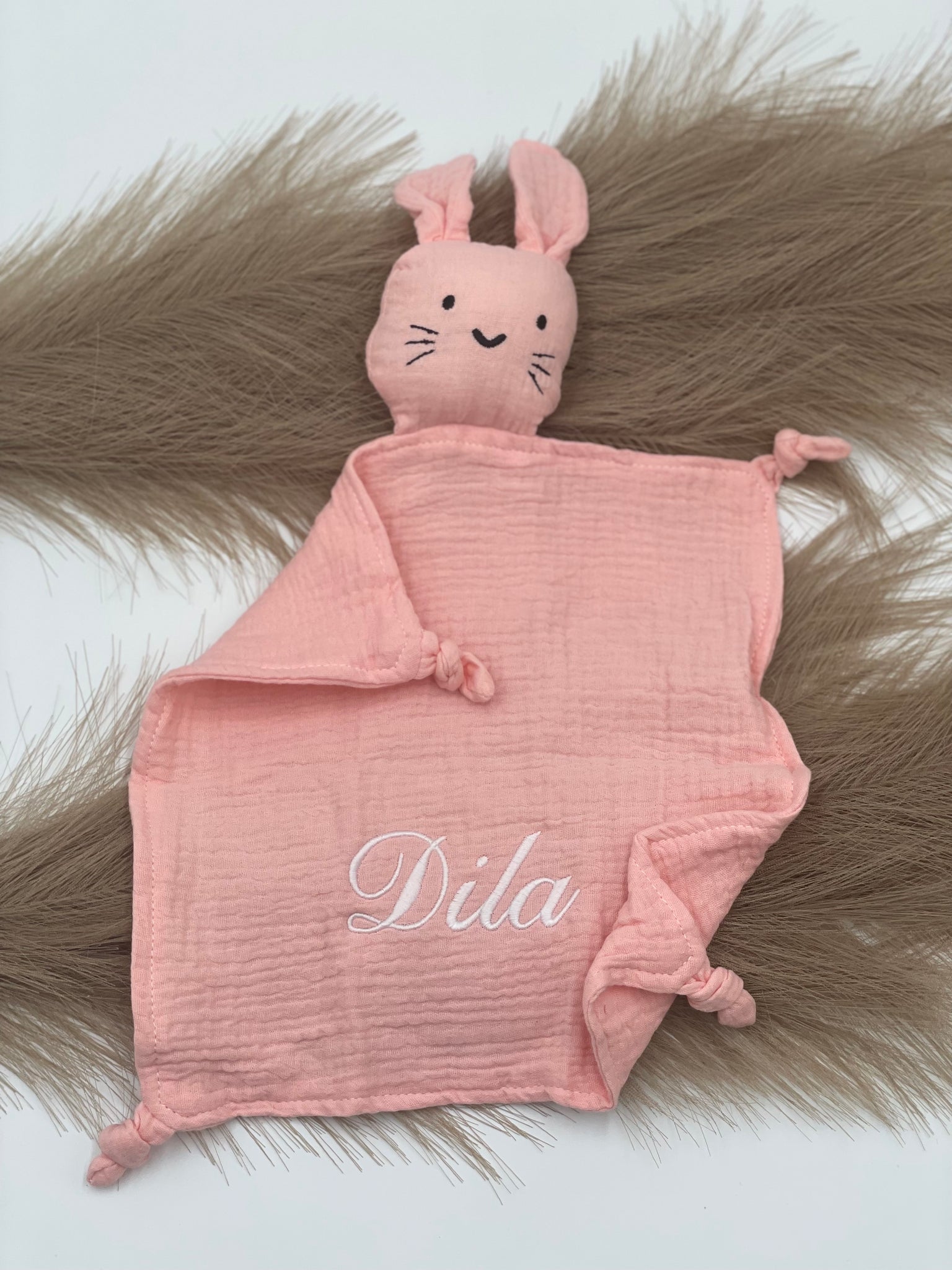 Schmusetuch Hase rosa