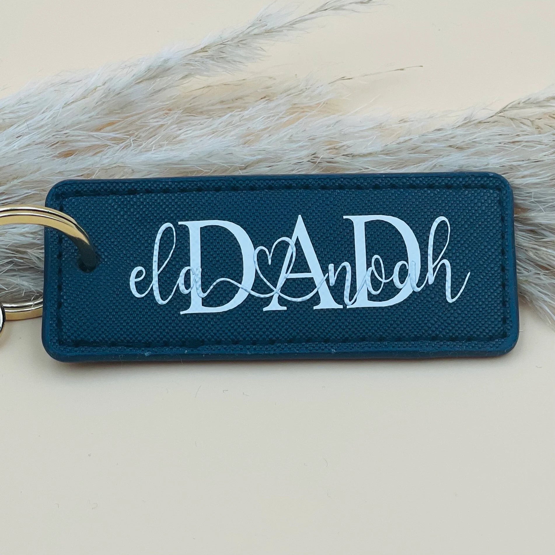 Rechteckiger Schlüsselanhänger Mom & Dad