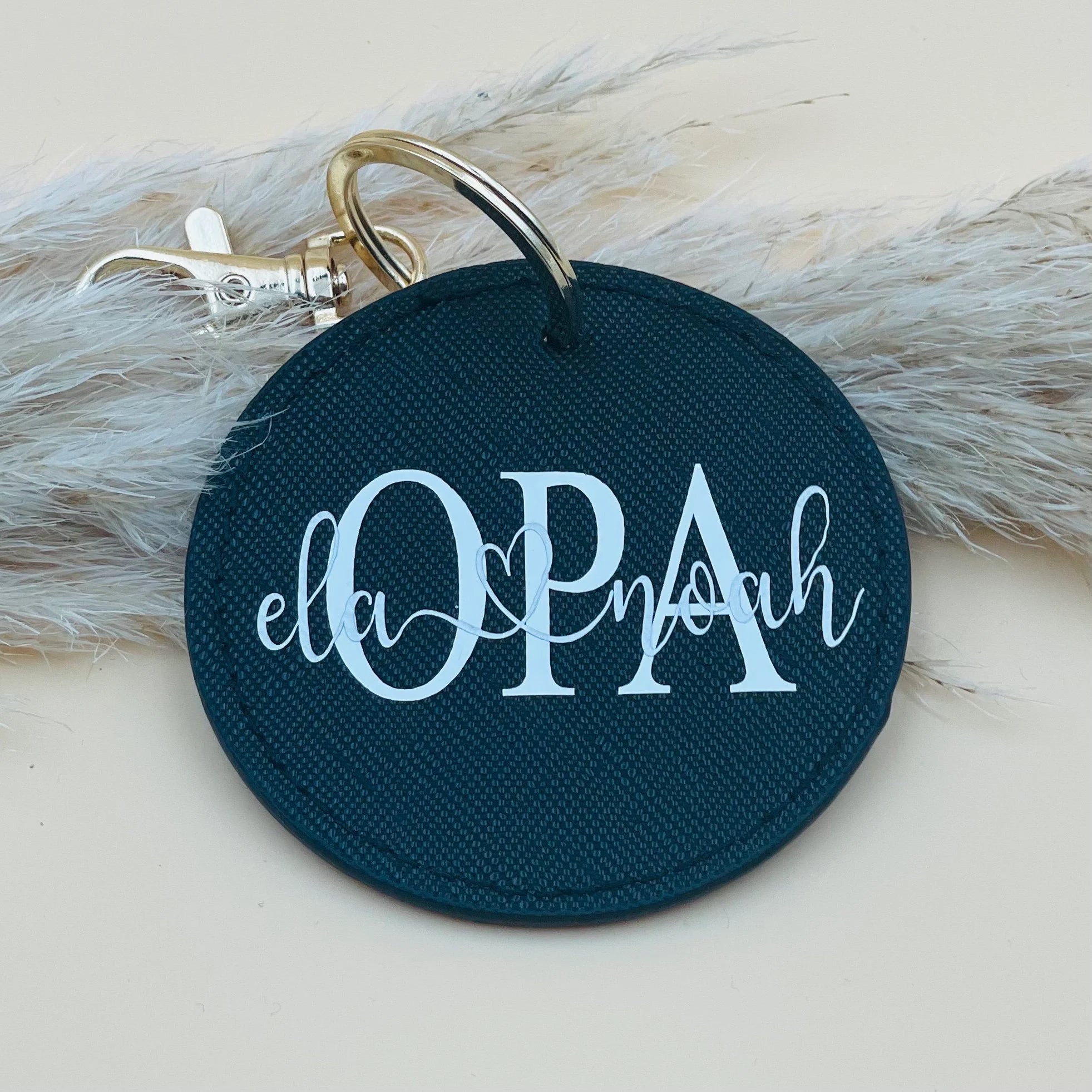 Runder Schlüsselanhänger Oma & Opa