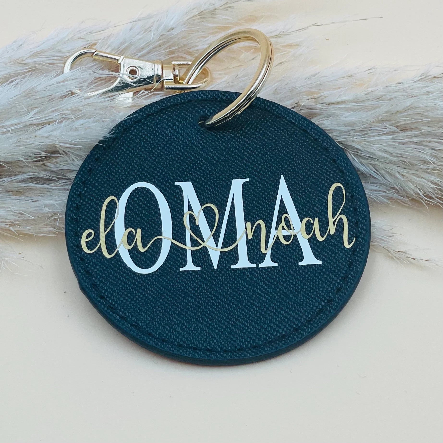 Runder Schlüsselanhänger Oma & Opa