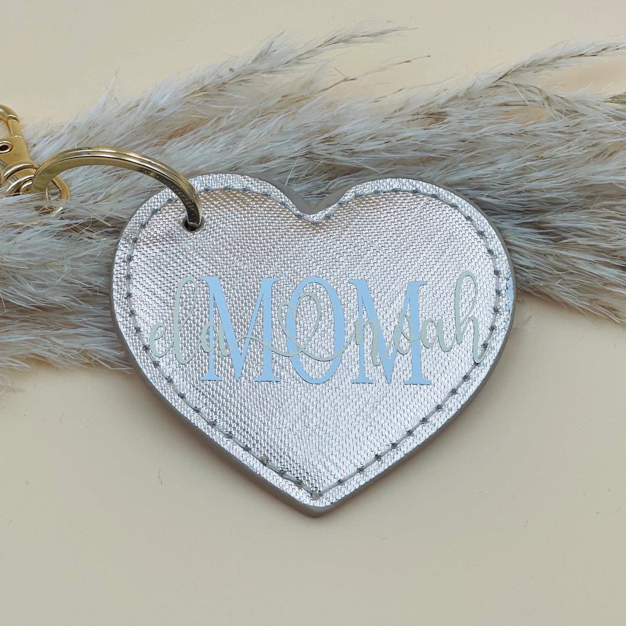 Herzförmiger Schlüsselanhänger Mom & Dad
