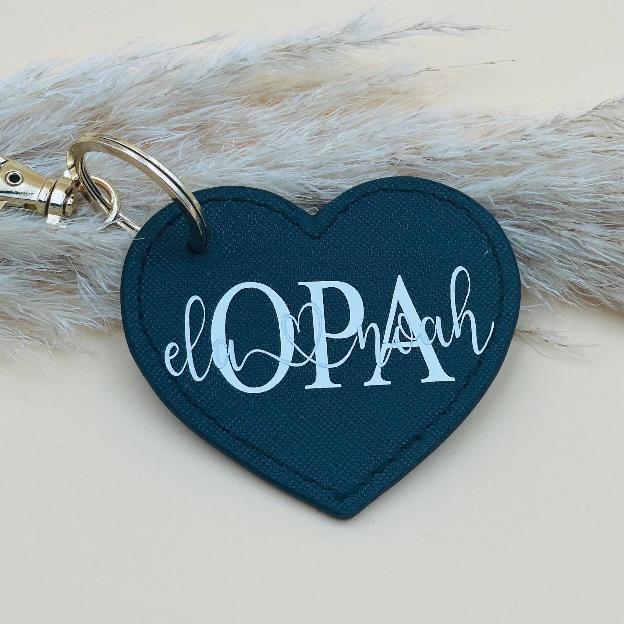 Herzförmiger Schlüsselanhänger Oma & Opa