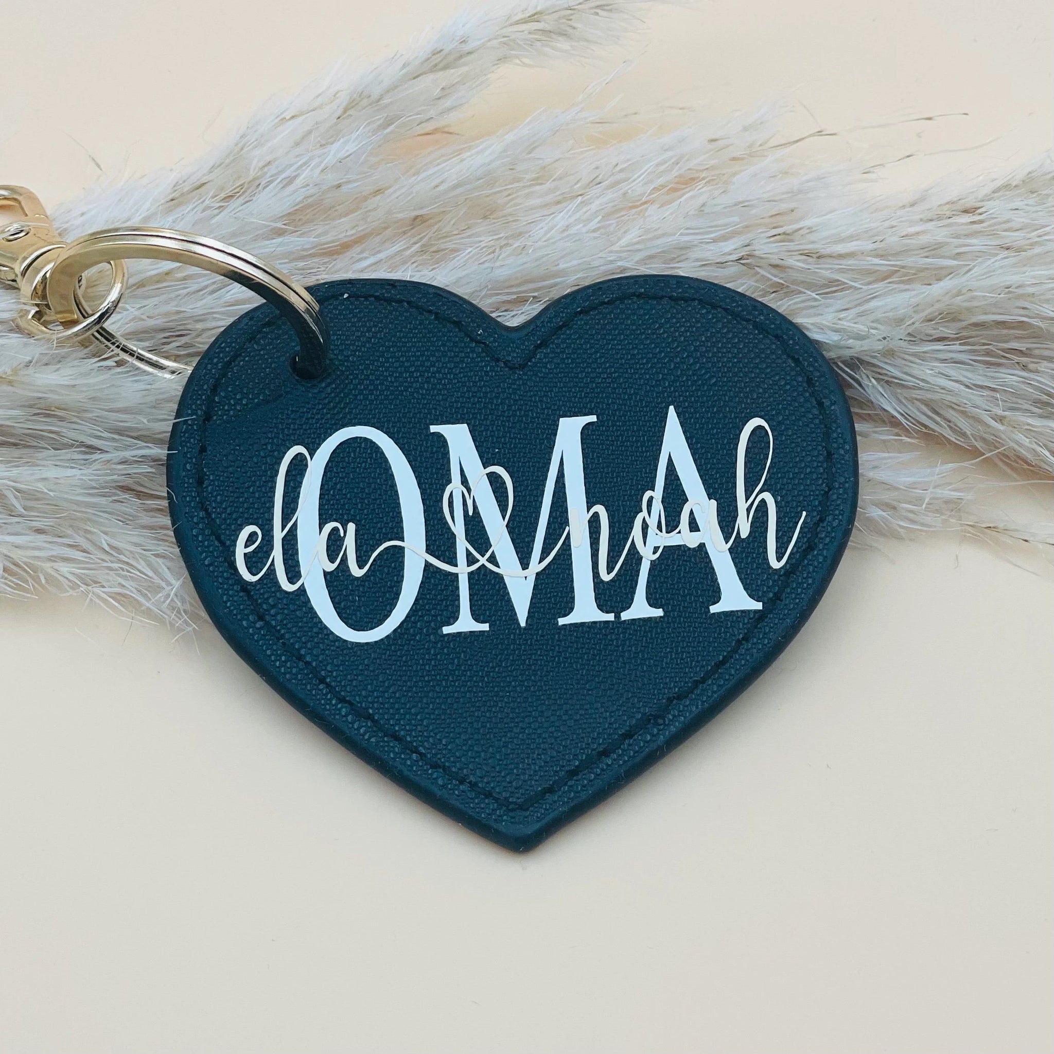 Herzförmiger Schlüsselanhänger Oma & Opa