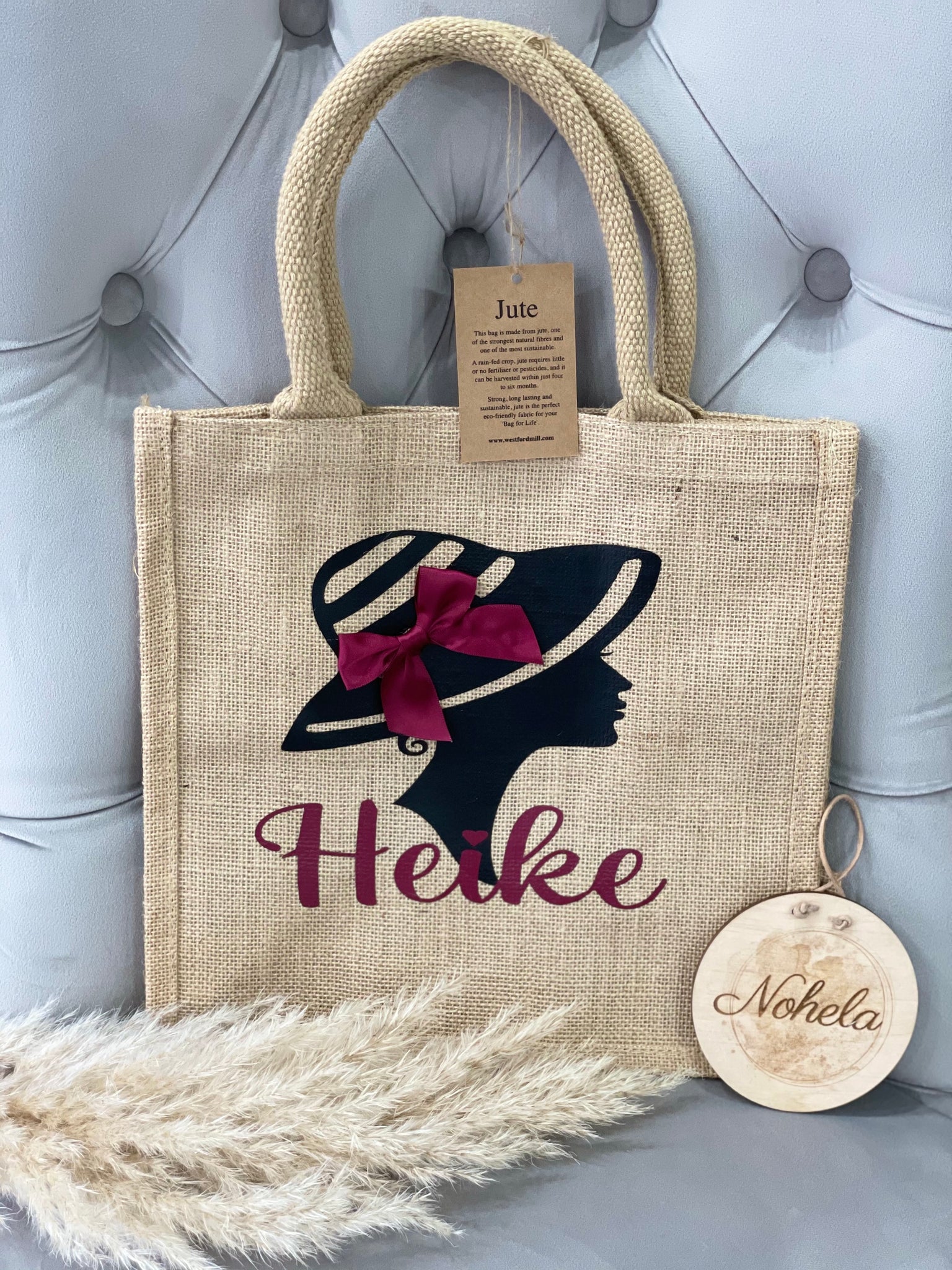 Jute Tasche mit Hut