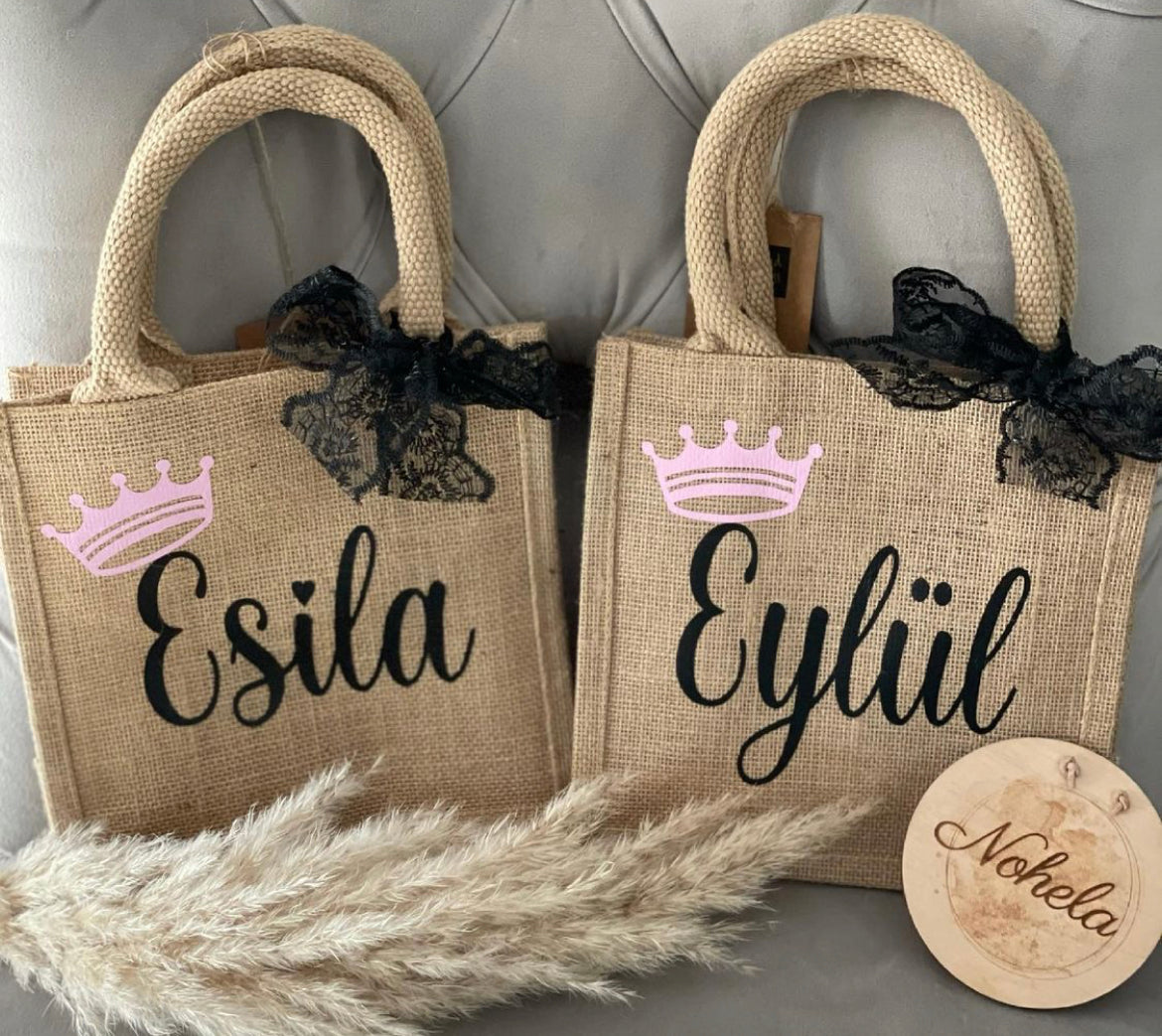 Jute Tasche Krone