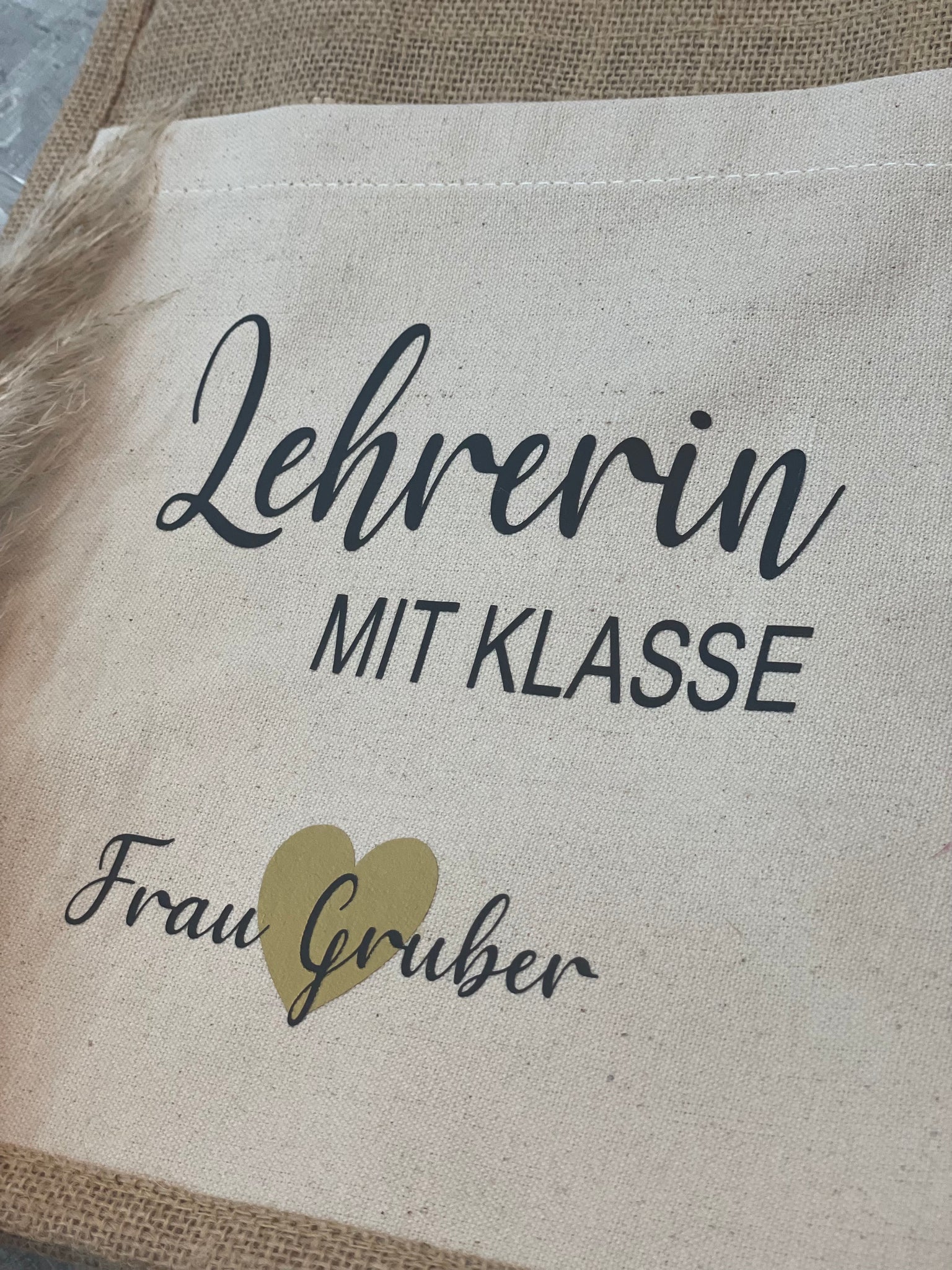 Jute Tasche Lehrerin mit Klasse