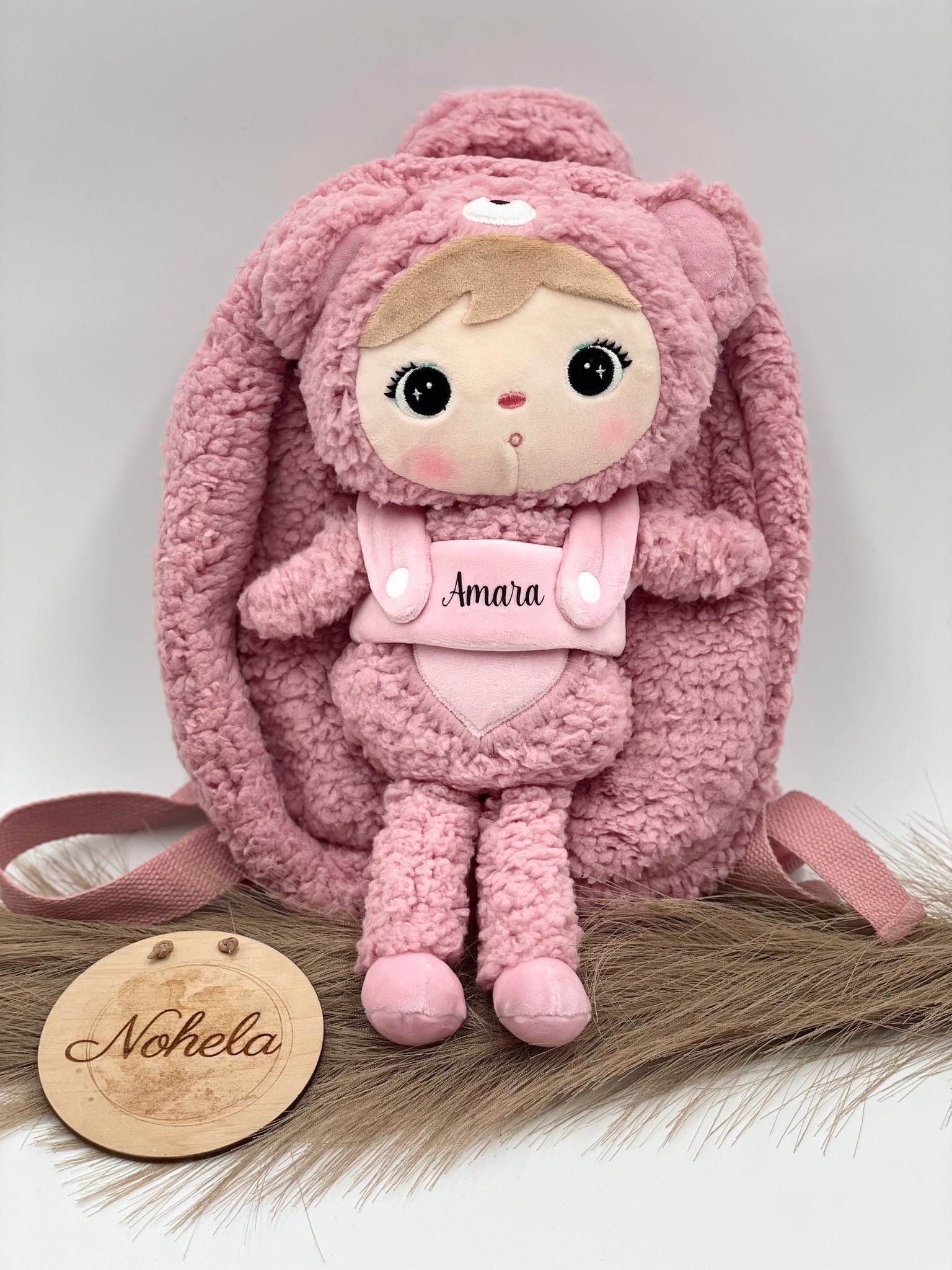 Rucksack Teddybär Rosa