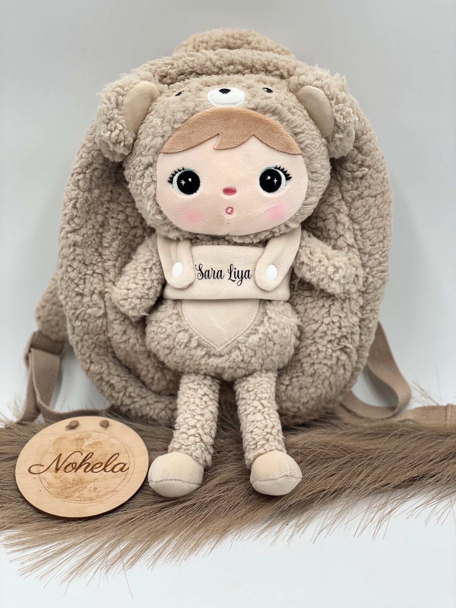 Rucksack Teddybär Beige