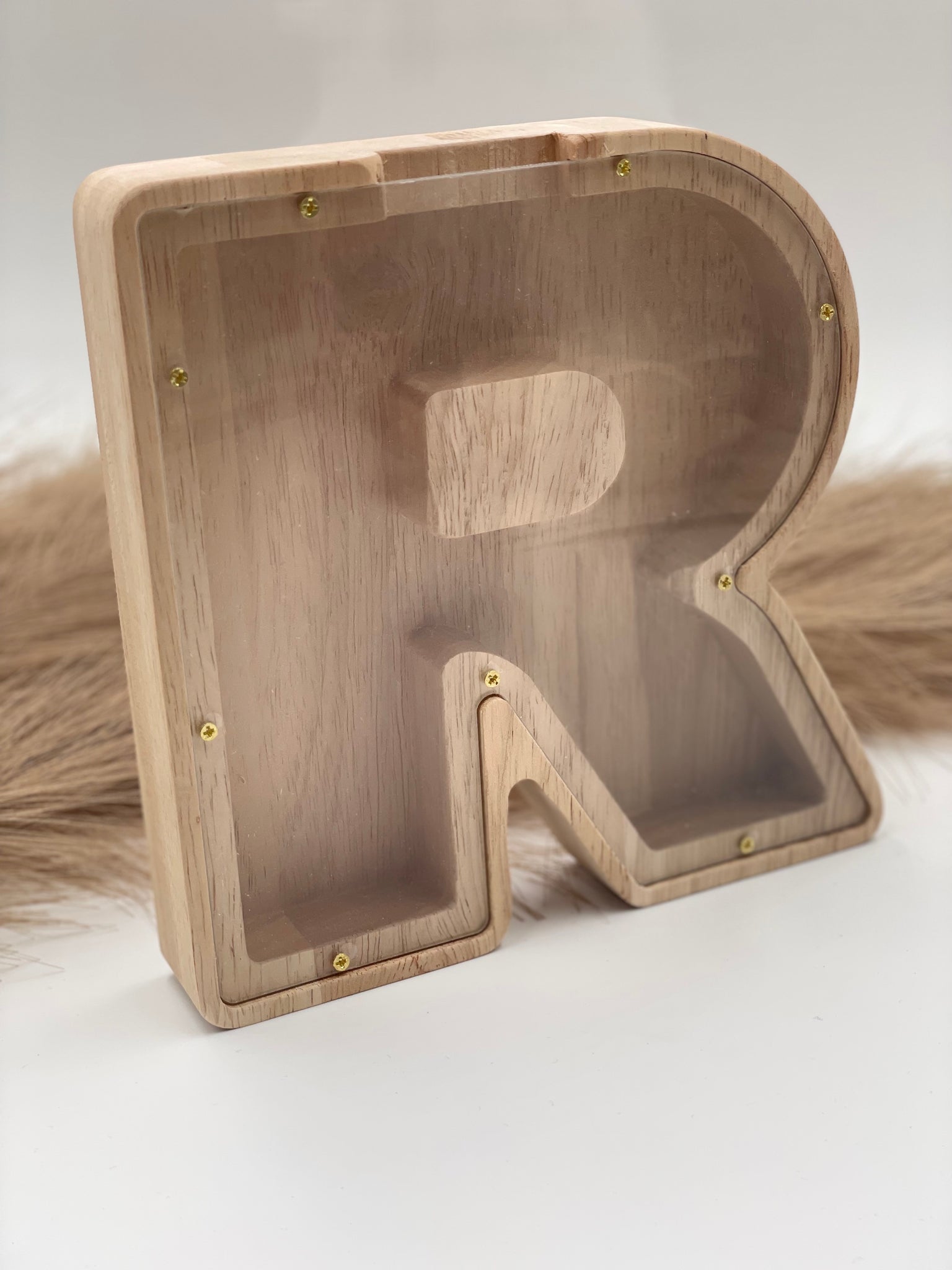 Spardose Buchstabe R